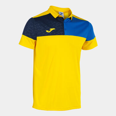 Polo m/c uomo Crew V giallo blu reale