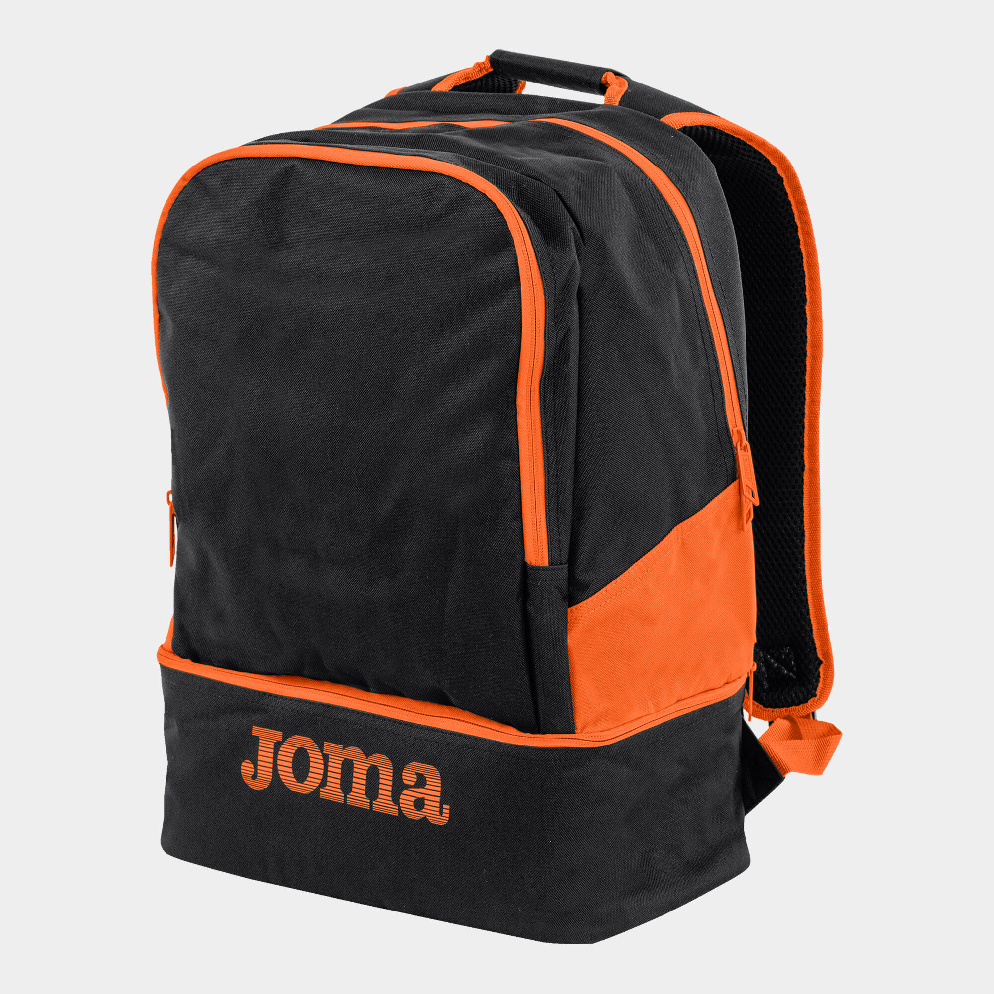 Mochila Estadio III negro naranja fluor JOMA