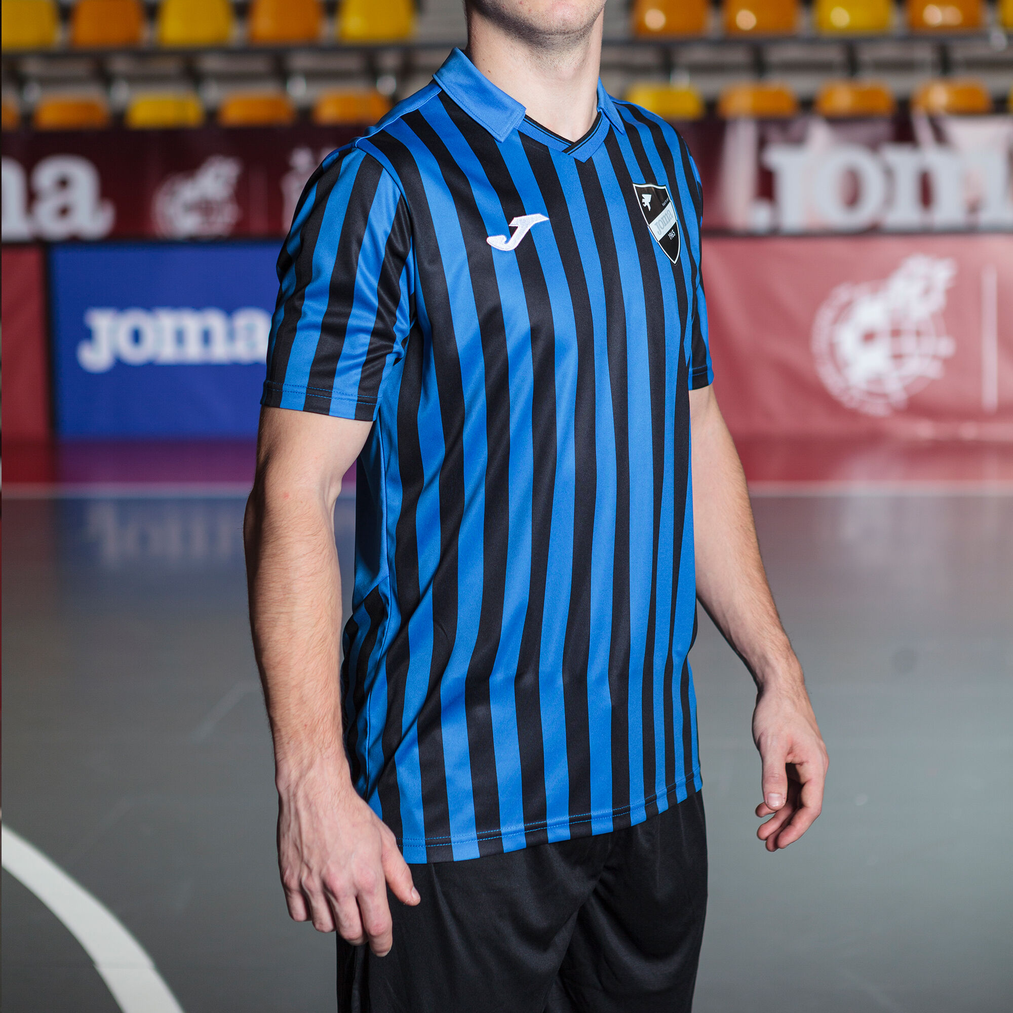 Shirt short sleeve man Copa II royal blue black | JOMA®