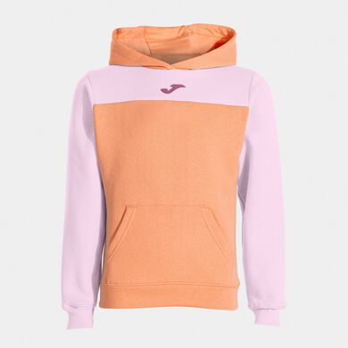 Sweat &agrave; capuche fille Park orange rose