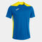 Maillot manches courtes homme Championship VI bleu roi jaune