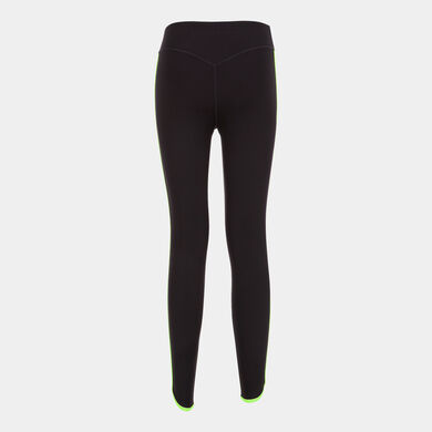 Legging long femme Combi Torneo noir vert fluo