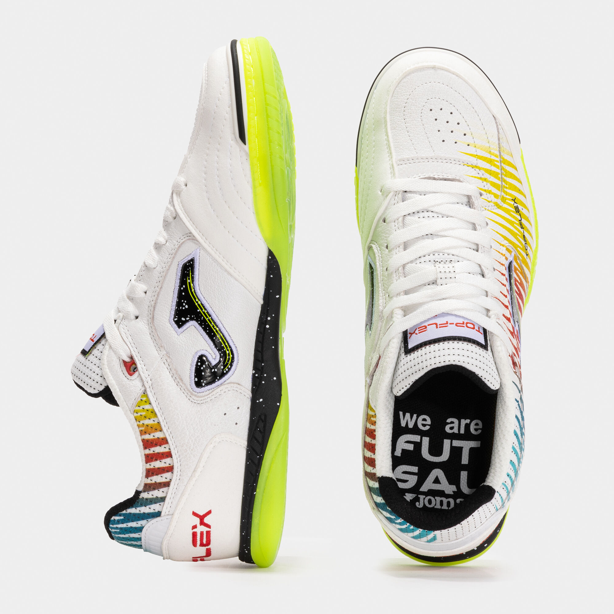 Futsal shoes Top Flex 25 indoor white yellow red | JOMA®