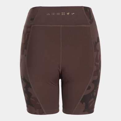 Leggings curtas mulher Breath castanho