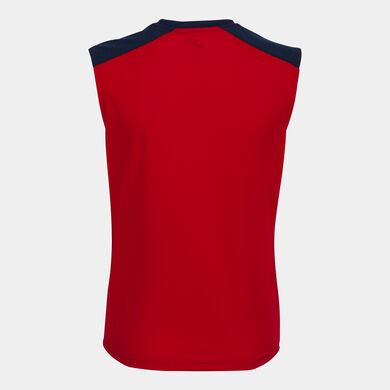 Canottiera donna Eco Championship rosso blu navy