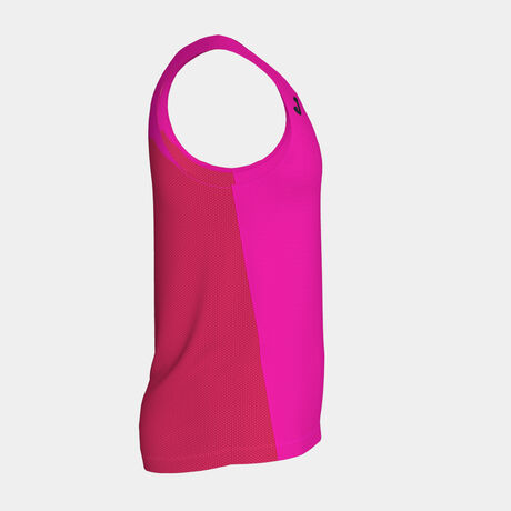 Camiseta tirantes mujer R-Winner rosa flúor