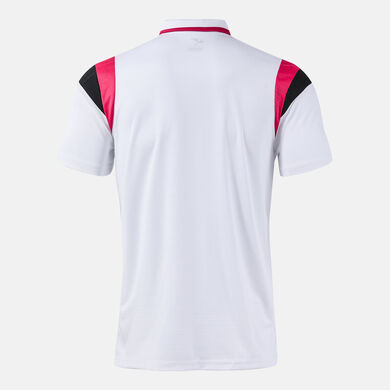 Polo manga corta hombre Terra blanco fucsia