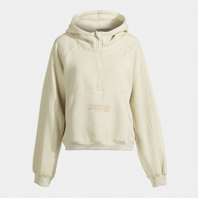 Hooded sweater woman Mimetic beige