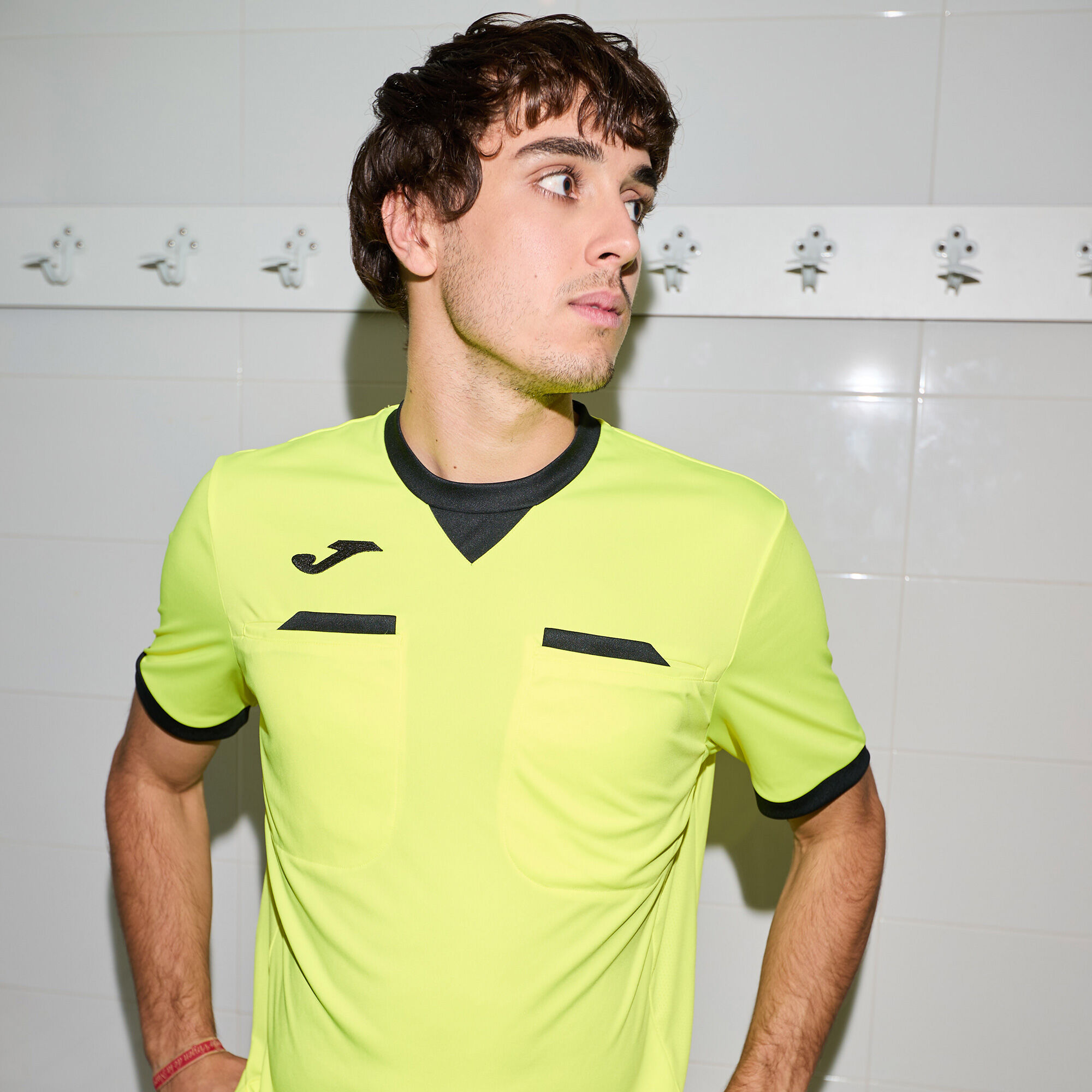 Shirt short sleeve man Referee fluorescent yellow black | JOMA®