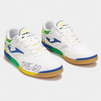 Scarpe calcio a 5 Dz-7 25 Dyego Zuffo indoor bianco blu