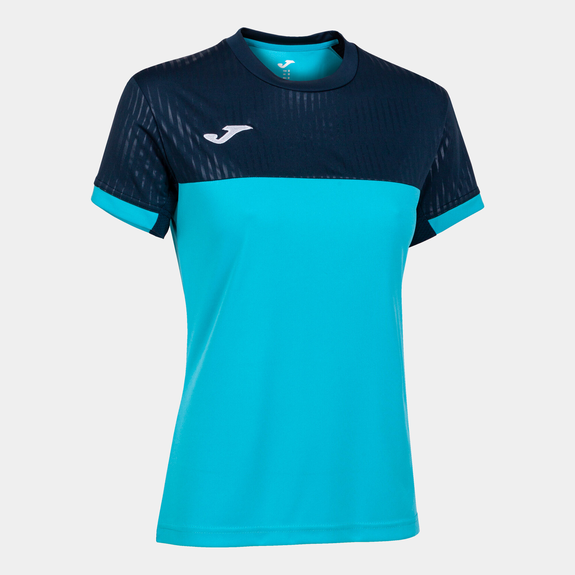 MAILLOT MANCHES COURTES FEMME MONTREAL TURQUOISE FLUO BLEU MARINE
