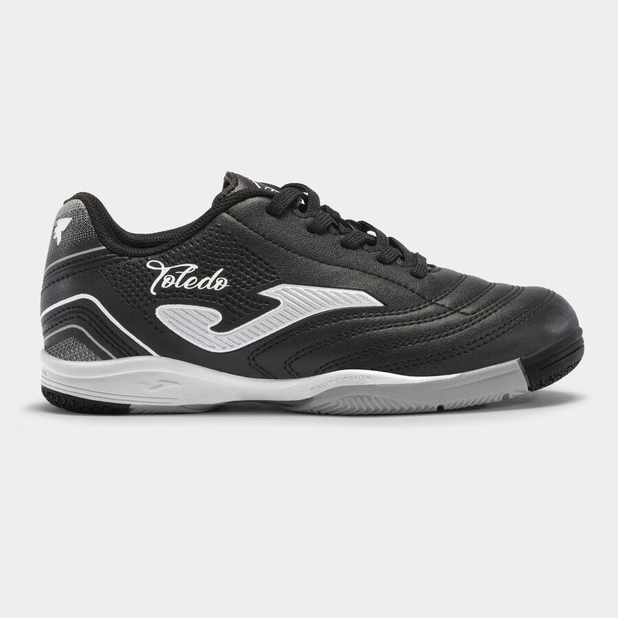 Zapatillas fútbol sala Toledo Jr 24 indoor junior negro blanco JOMA®