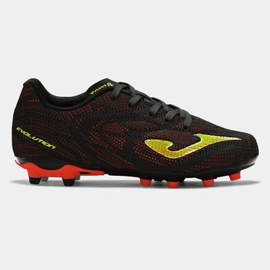 Botas f&uacute;tbol Evolution Jr 26 terreno firme FG junior negro