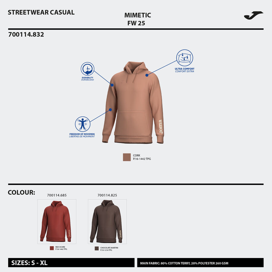 SUDADERA CON CAPUCHA UNIVERSITY