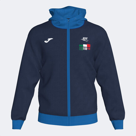 CHAQUETA CON CAPUCHA FED. ITALIA TENIS