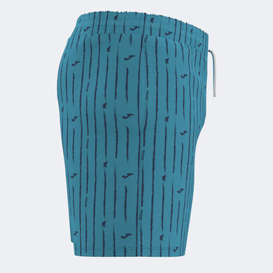 Pantaloni scurți bermude pentru plajă bărbaȚi Line albastru