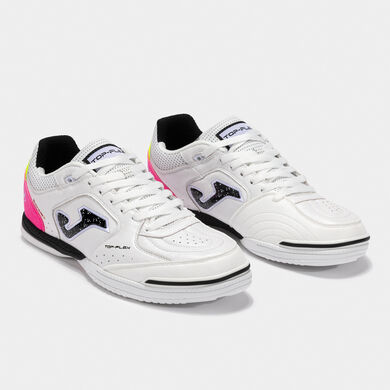 Zapatillas fútbol sala Top Flex 25 indoor blanco negro fucsia