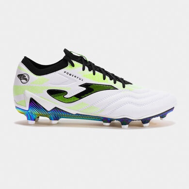 Ghete fotbal Powerful Top 25 teren ferm FG alb negru