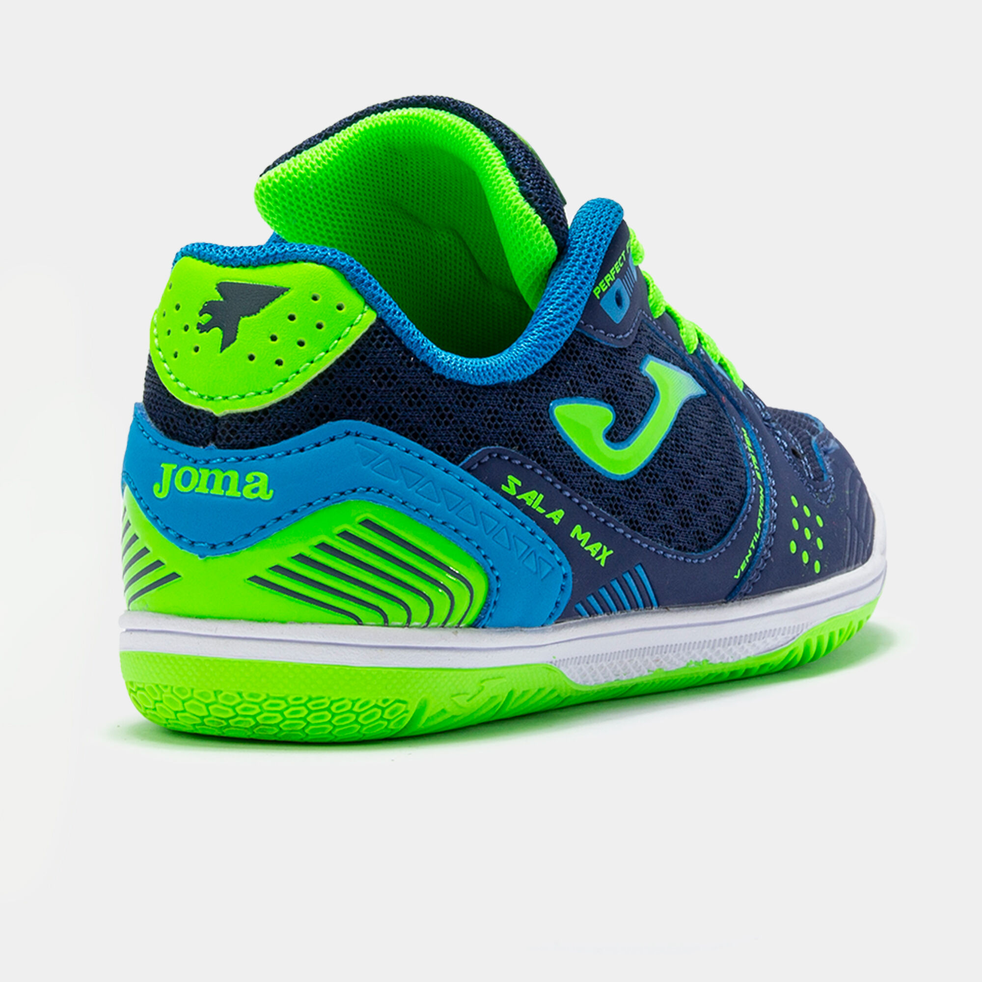 Futsal shoes Sala Max 22 indoor junior navy blue fluorescent green