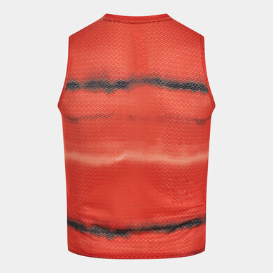 D&eacute;bardeur sans manches homme Crono Printing orange