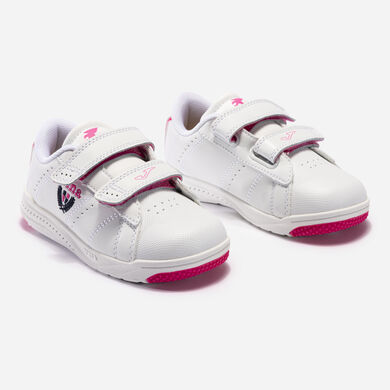 Sapatilhas casual Play 22 júnior branco fúcsia