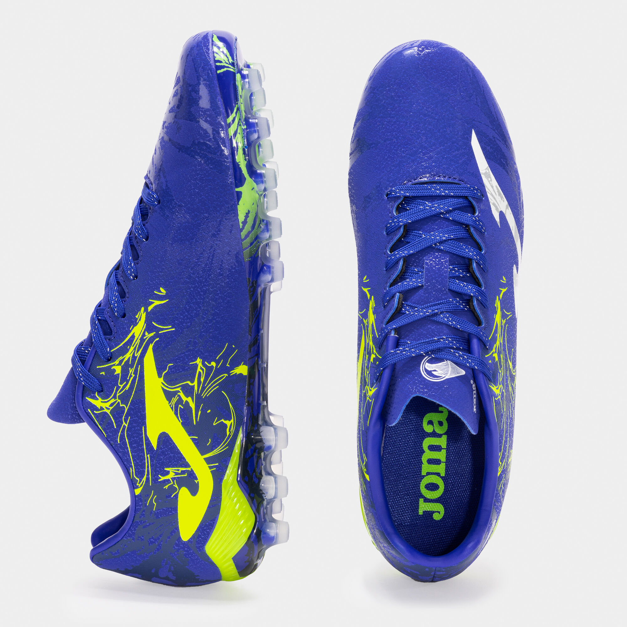 Football boots Supercopa 24 artificial grass royal blue fluorescent yellow