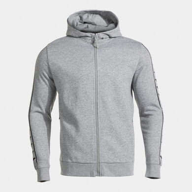Chaqueta con capucha hombre Icono Street gris claro negro