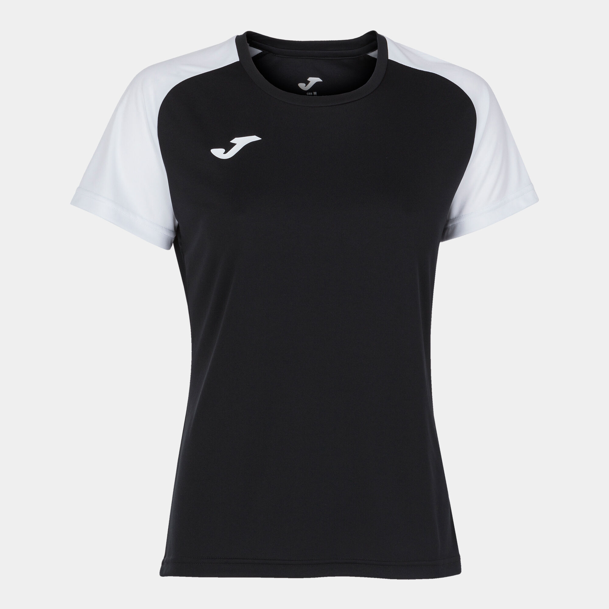 Koszulka z krótkim rękawem kobiety Academy IV czarny bialy