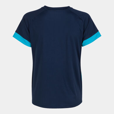 Maglia a manica corta donna Supernova III blu navy turchese fluorescente