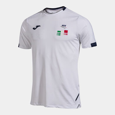 Tricou cu mânecă scurtă competiȚie FederaȚia Italiană De Tenis