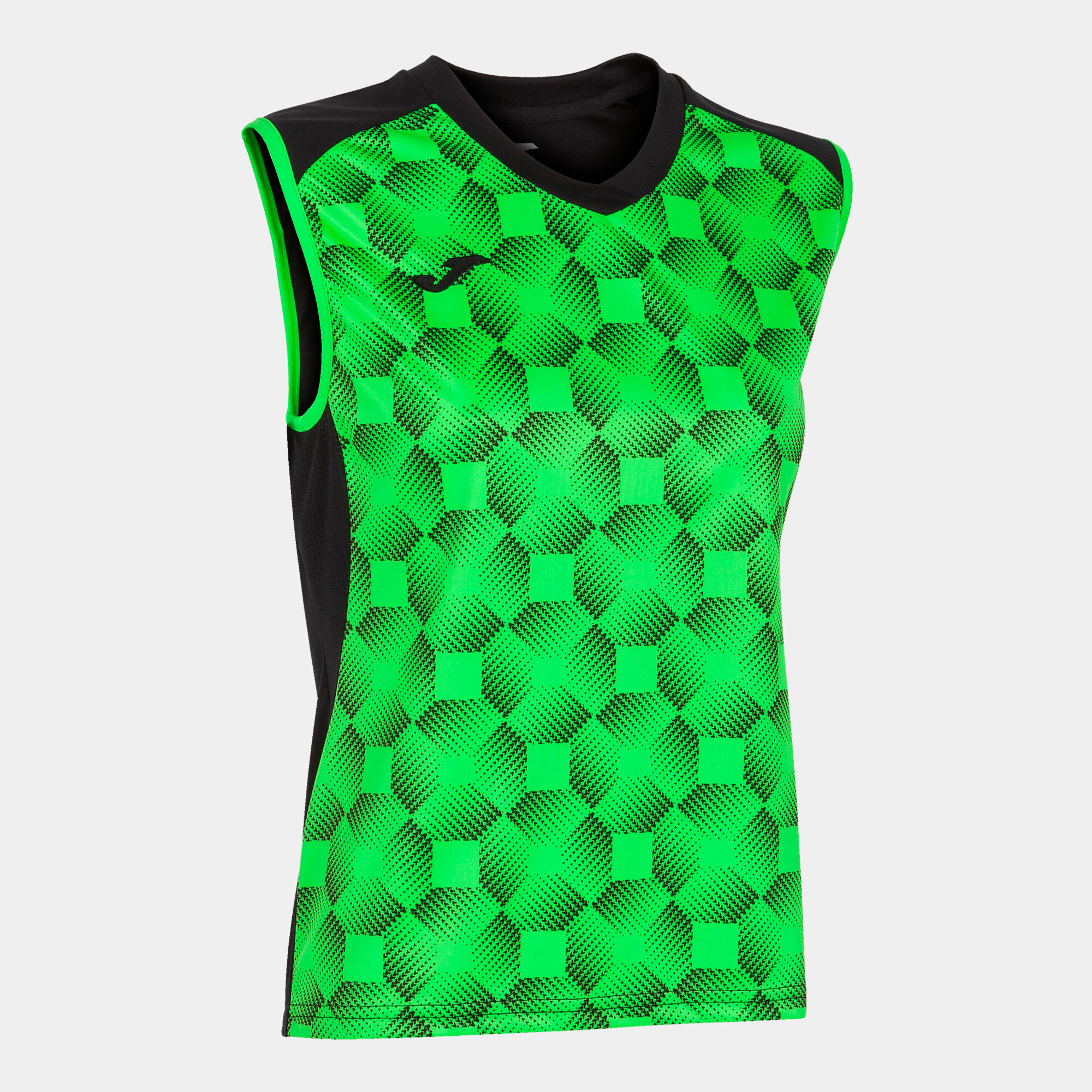 Koszulka bez rękawów kobiety Supernova III czarny fluorescencyjny zielony
