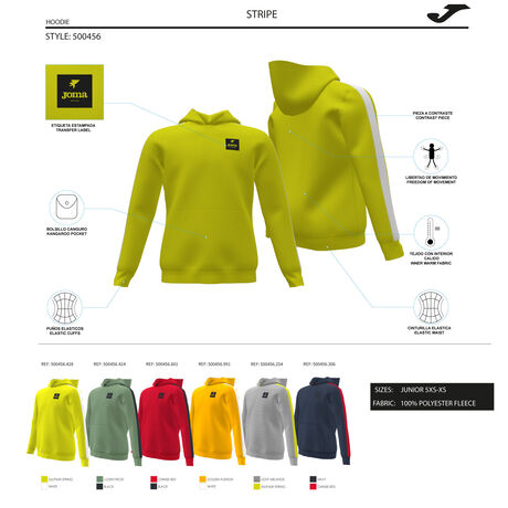 SUDADERA CON CAPUCHA STRIPE