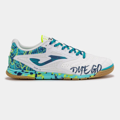 Scarpe calcio a 5 Dz-7 25 Dyego Zuffo indoor bianco blu