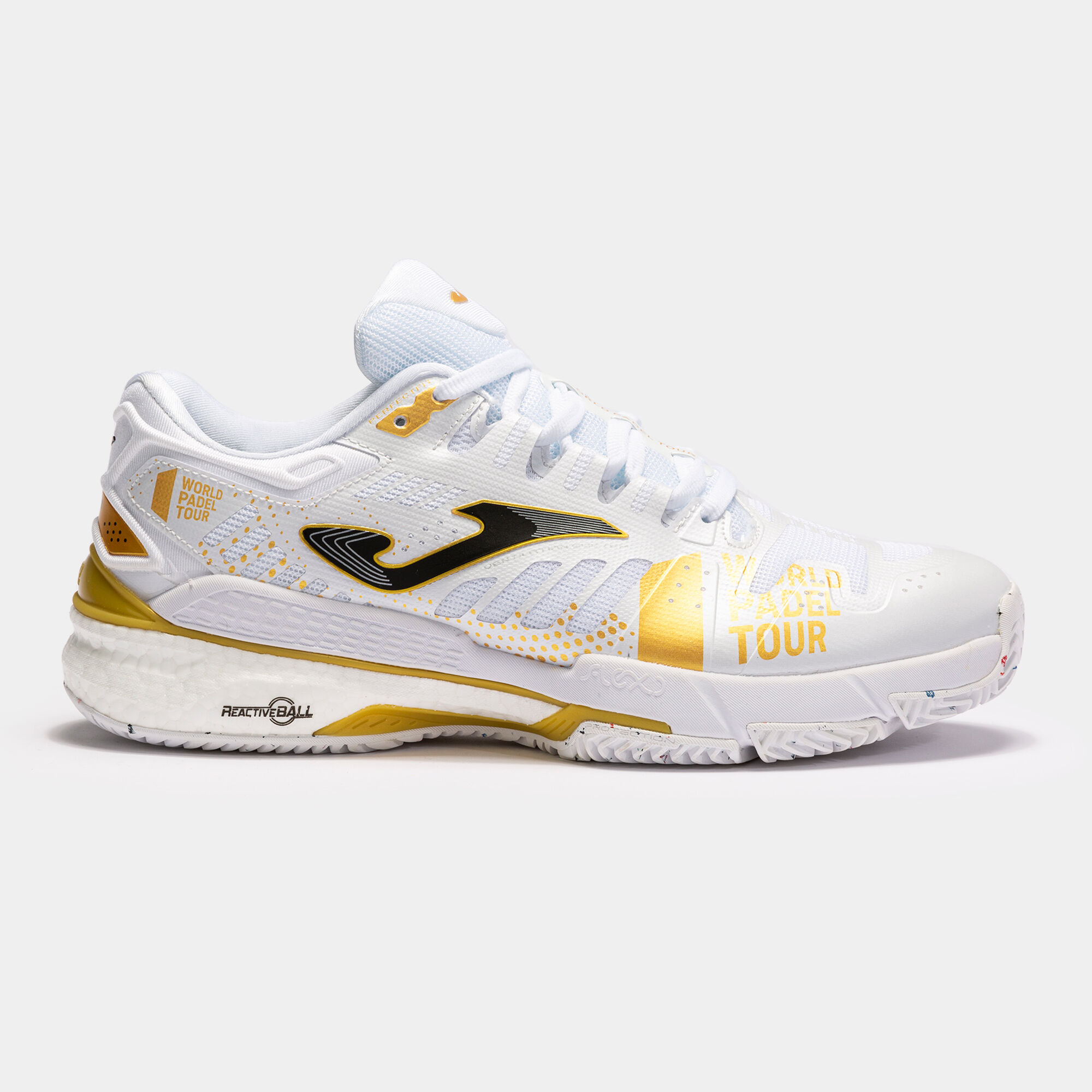 Shoes Slam 22 World Padel Tour Wpt clay man white gold