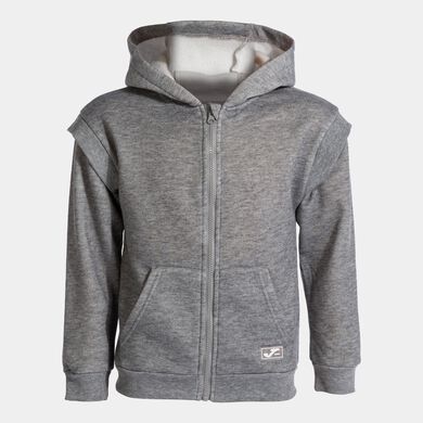 Jacke mit kapuze mädchen Lion melange-grau