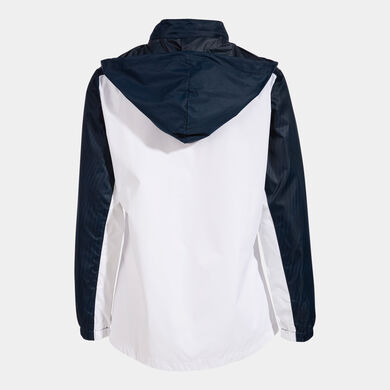 Rainjacket woman Montreal white navy blue