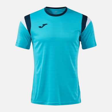 Camiseta manga corta hombre Terra turquesa fl&uacute;or dark navy