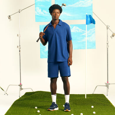 Polo manga corta hombre Mimetic azul