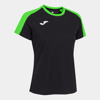 Camiseta manga corta mujer Eco Championship negro verde flúor