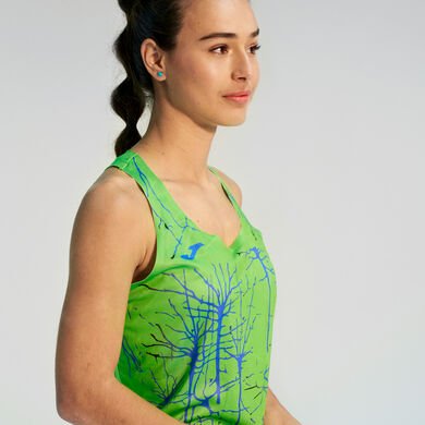 Canottiera donna Elite IX verde fluorescente