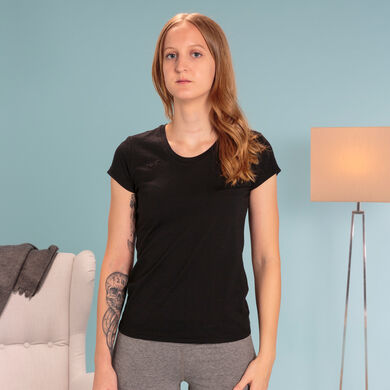 Camiseta manga corta mujer Verona negro