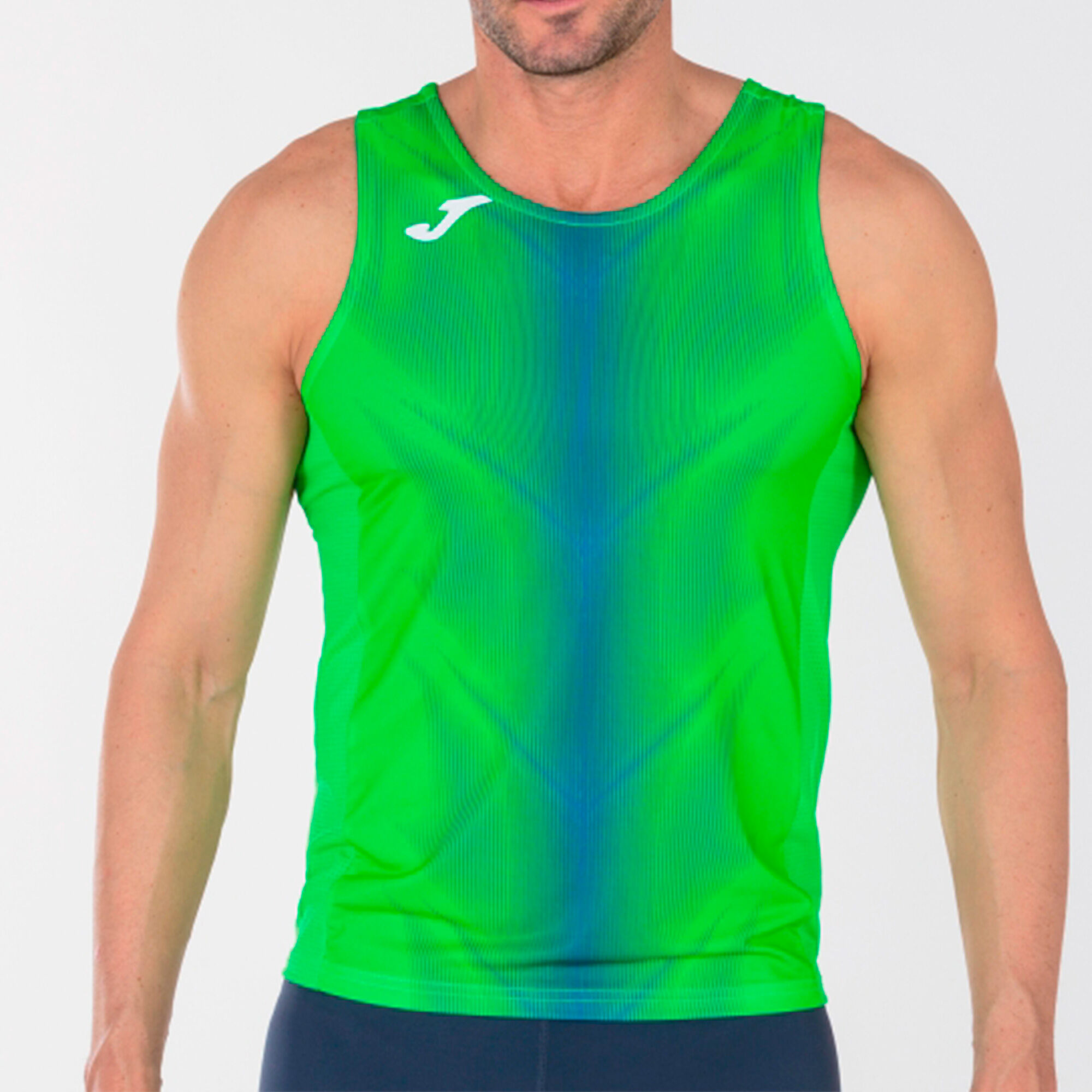 Camiseta sin mangas hombre Olimpia verde flúor royal