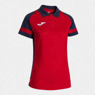 Polo shirt short-sleeve woman Lider red navy blue