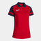 Polo shirt short-sleeve woman Lider red navy blue