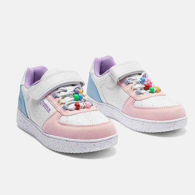 Pantofi sport casual Pipe Jr 26 junior alb roz albastru