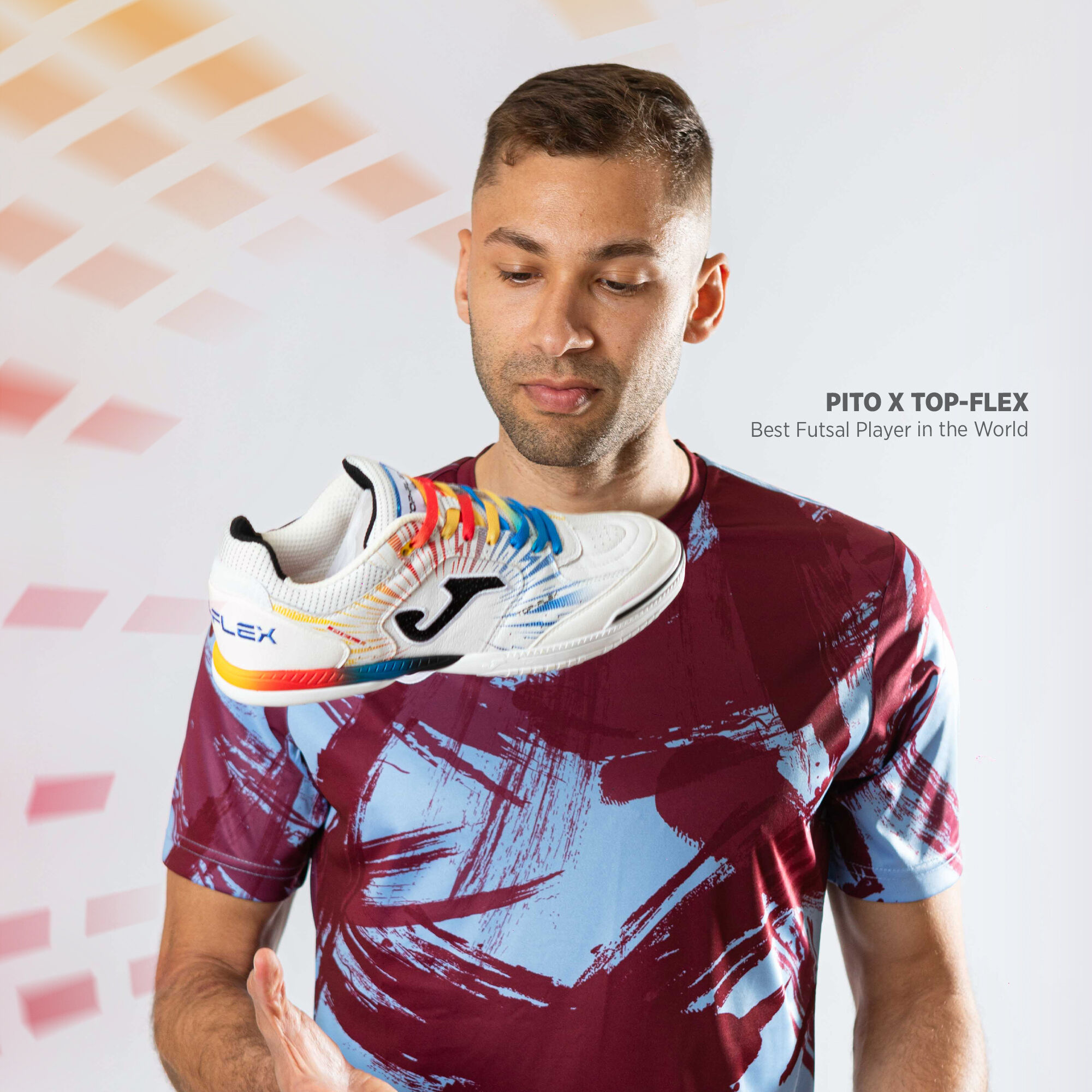 Futsal shoes Top Flex 24 indoor white red