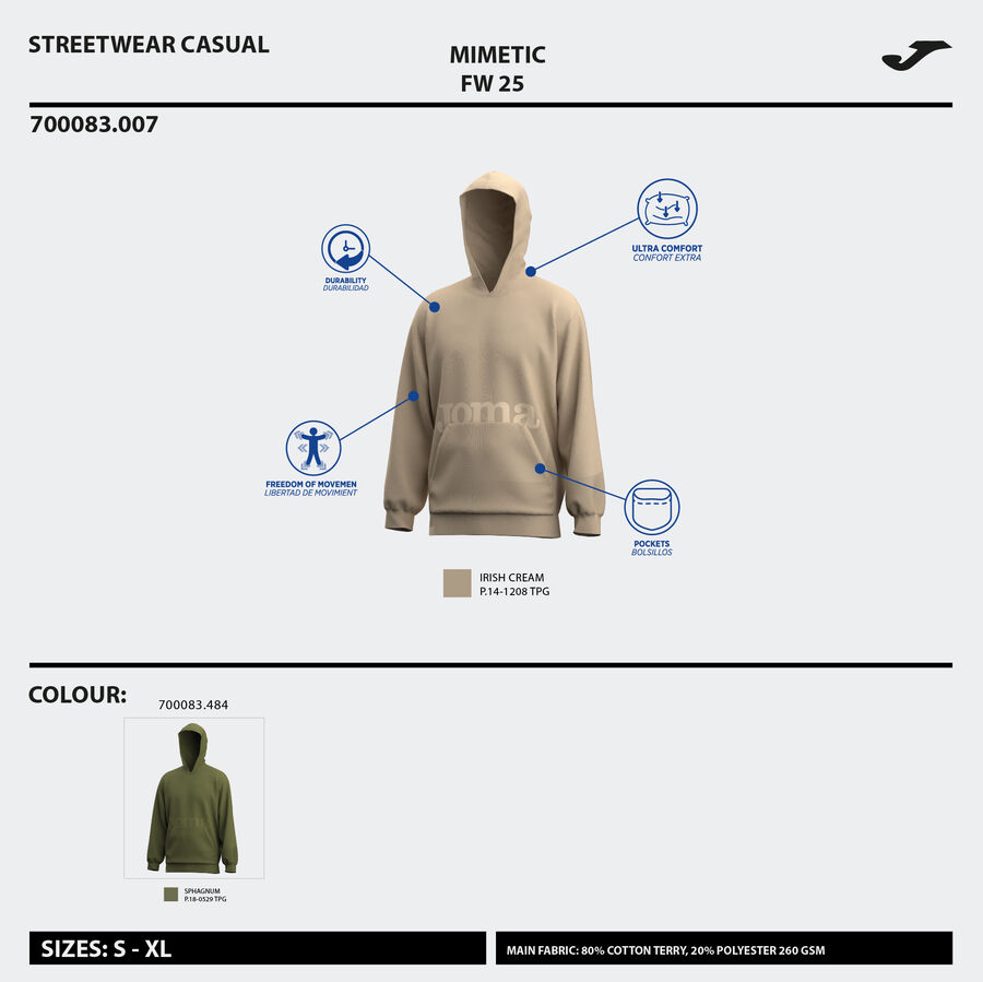 SUDADERA CON CAPUCHA MIMETIC