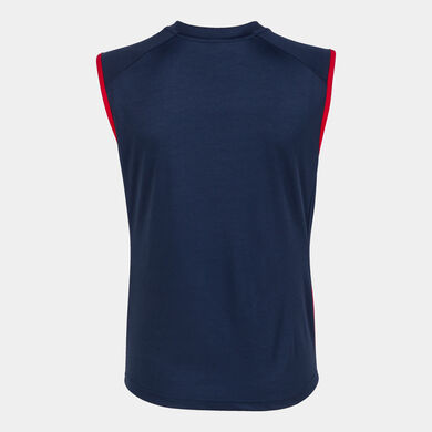 Sleeveless t-shirt woman Supernova III navy blue red