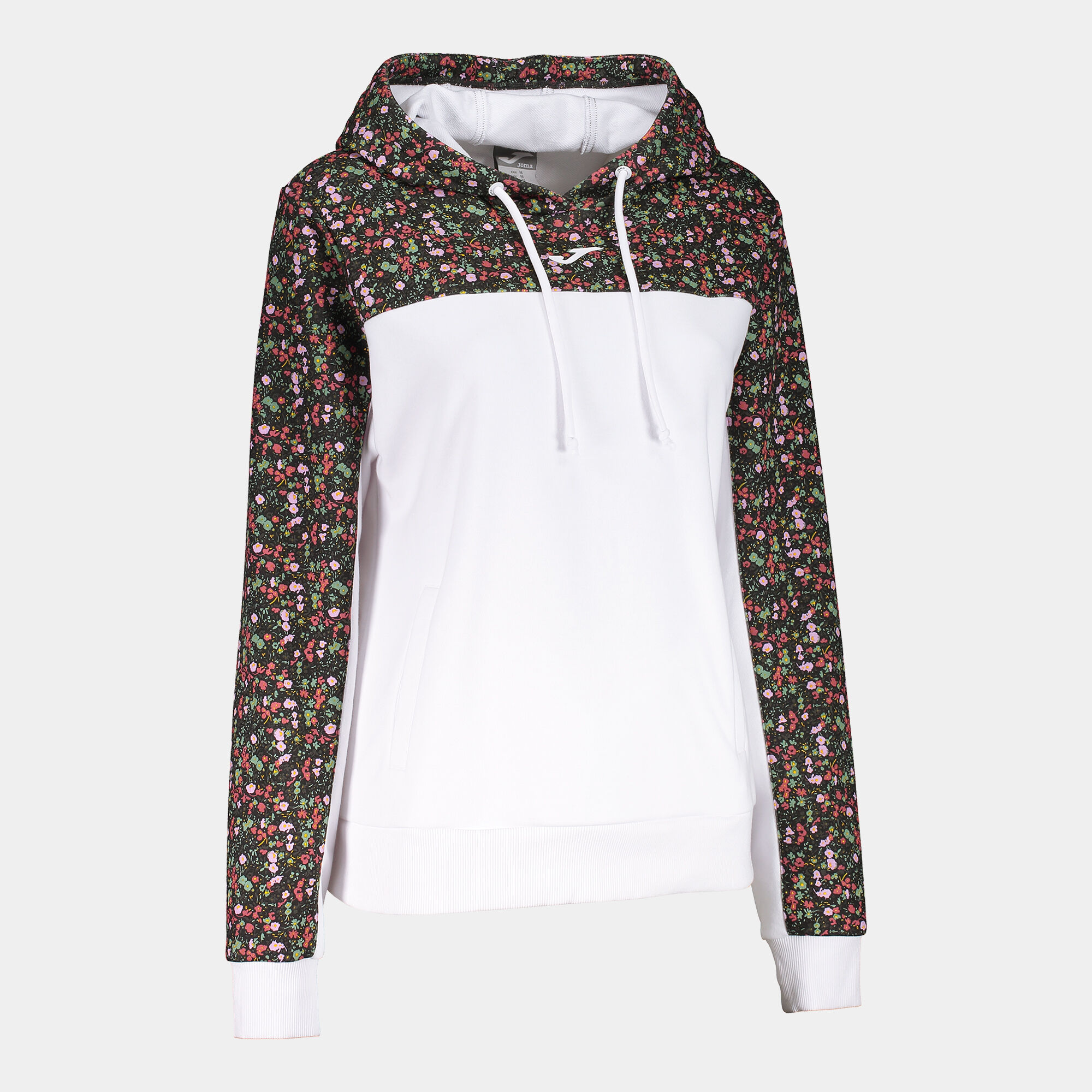 Bluza z kapturem kobiety Daphne bialy rózowy khaki