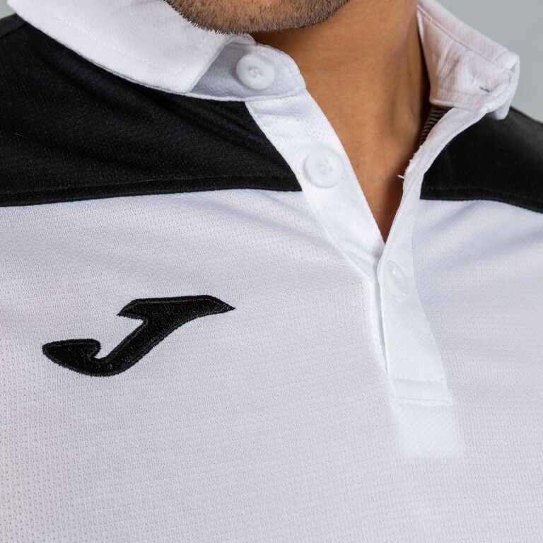 Polo manga corta hombre Hobby II blanco negro